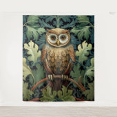 De uil op een eikenboom wandkleed (Voorkant)