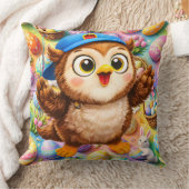 De uil Pasen viering kinderkamer throw Kussen (Deken)