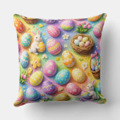 De uil Pasen viering kinderkamer throw Kussen (Achterkant)