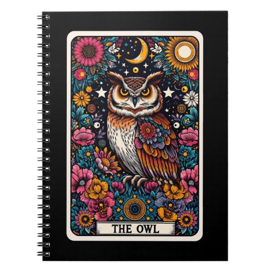 De Uil Spirit Tarot Kaart Notitieboek (Voorkant)