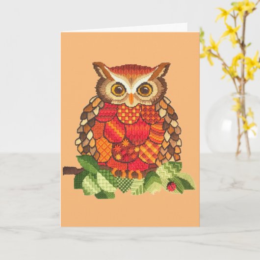 De Uil Stichery Kaart (Gele Bloem)