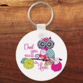 De uil u wenst is liefde sleutelhanger (Voorkant)