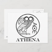 De uil van Athena tetradrachm (de Doopvont van Briefkaart (Voorkant / Achterkant)