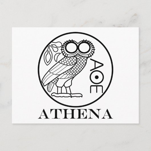 De uil van Athena tetradrachm (de Doopvont van Briefkaart (Voorkant)