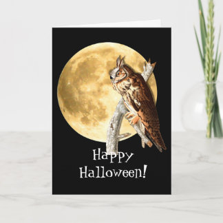 De Uil van Audubon & de Kaart van Halloween van de