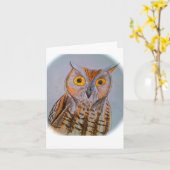 De uil van de doordringende kreet kaart (Gele Bloem)