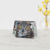 De Uil van de doordringende kreet Kaart (Gele Bloem)