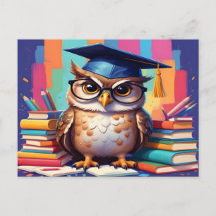 De uil van de geleerde briefkaart