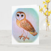 De uil van de schuur notecard kaart (Gele Bloem)