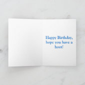 De Uil van de verjaardag (Mannetje) Kaart (Binnen)