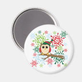 De uil van Kerstmis Magneet (Voorkant / Achterkant)
