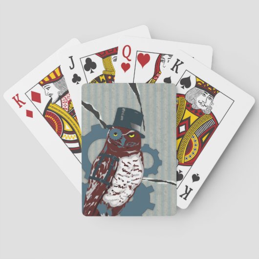 De Uil van Steampunk & de Vernietigde Speelkaarten (Achterkant)