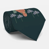 De uil van wijsheid en bloemen stropdas (Opgerold)