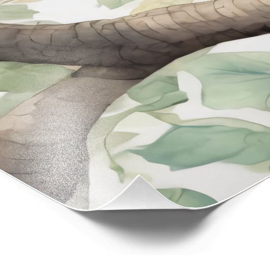 De Uil, Wildlife Illustratief Poster (Hoek)