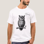 De uil zegt wie t-shirt (Voorkant)