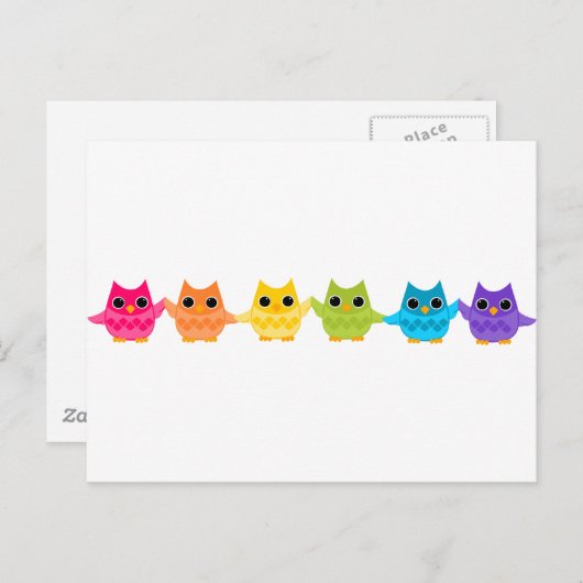 De Uilen van de regenboog Briefkaart (Voorkant / Achterkant)
