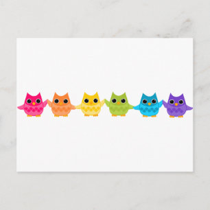 De Uilen van de regenboog Briefkaart