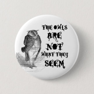 De uilen zijn NIET wat ze lijken. Ronde Button 5,7 Cm