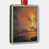 De uitbarsting van Vesuvius Metalen Ornament (Rechts)