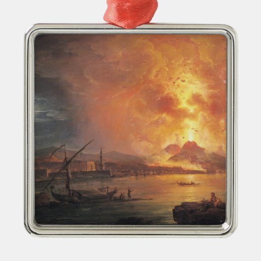 De uitbarsting van Vesuvius Metalen Ornament (Voorkant)