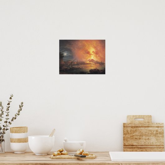 De uitbarsting van Vesuvius Poster (Keuken)