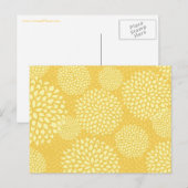 De Uitbarstingen van de bloem op Geel Briefkaart (Voorkant / Achterkant)