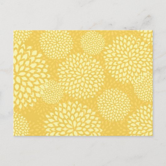 De Uitbarstingen van de bloem op Geel Briefkaart (Voorkant)