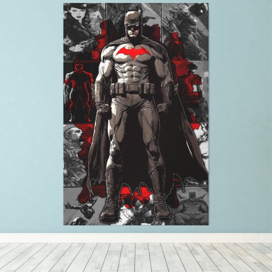 De uitdager Batman Canvas Afdruk (Insitu (Houten vloer))