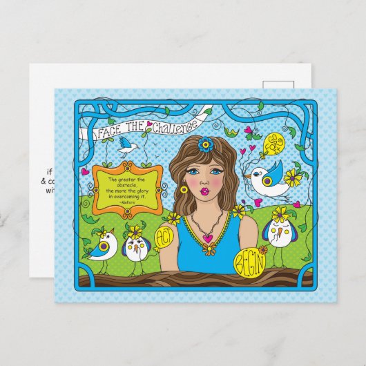 De uitdaging aangaan_ briefkaart (Voorkant / Achterkant)