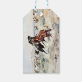 De uitdaging (Paarden in het Amerikaanse Westen) Cadeaulabel