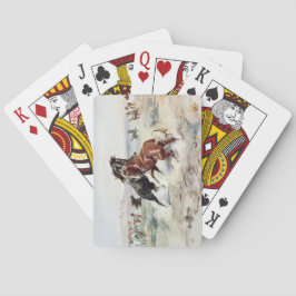 De Uitdaging (Paardenhengsten vechten) Pokerkaarten