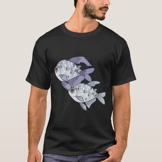 De uitdaging van het vissen, zee en rivier, met ee t-shirt (Voorkant)