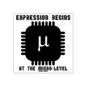 De uitdrukking begint bij de microniveauhalfgeleid rubberstempel (Afrduk)