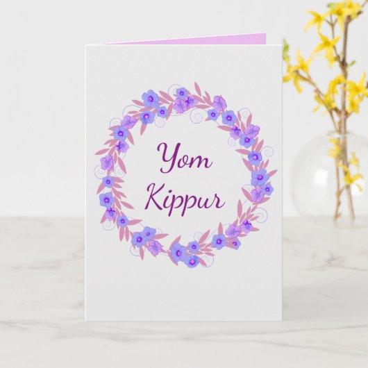 De Uitdrukking van Kippur van Yom Kaart (Gele Bloem)