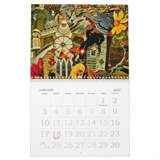 De Uitdrukkingen van de collage - Kalender van 12 (Jan 2027)