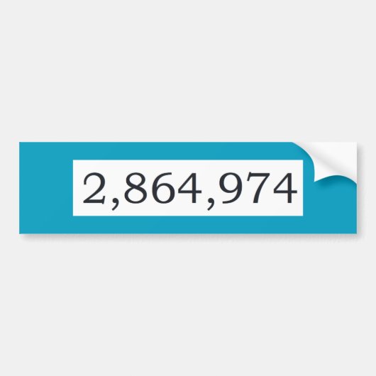 De uiteindelijke Tally Bumpersticker (Voorkant)