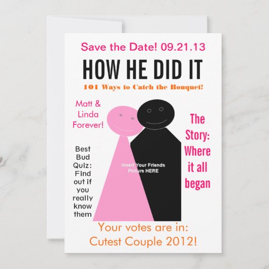 De Uitgave van het tijdschrift sparen de Datum Save The Date (Voorkant)