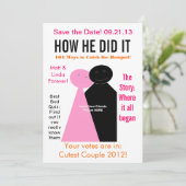 De Uitgave van het tijdschrift sparen de Datum Save The Date (Staand voorkant)