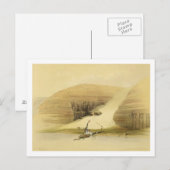 De uitgegraven tempel van Abu Simbel uit "Egypte e Briefkaart (Voorkant / Achterkant)