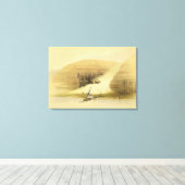 De uitgegraven tempel van Abu Simbel uit "Egypte e Canvas Afdruk (Insitu (Houten vloer))