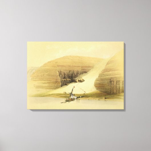 De uitgegraven tempel van Abu Simbel uit "Egypte e Canvas Afdruk (Voorkant)