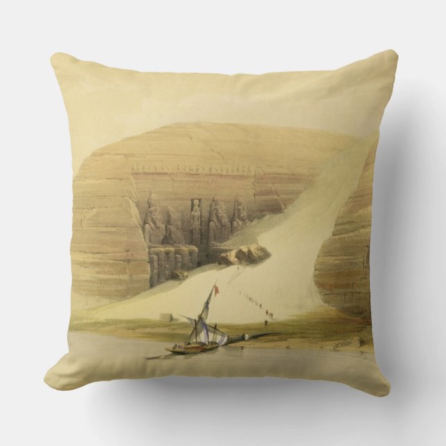 De uitgegraven tempel van Abu Simbel uit "Egypte e Kussen (Voorkant)