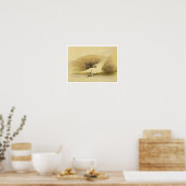De uitgegraven tempel van Abu Simbel uit "Egypte e Poster (Keuken)