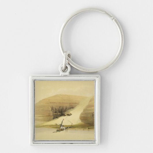 De uitgegraven tempel van Abu Simbel uit "Egypte e Sleutelhanger (Voorkant)