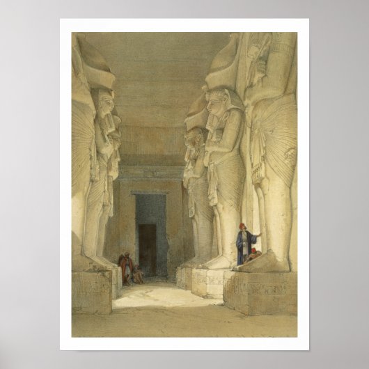 De uitgegraven tempel van Gysha, Nubia, uit "Egypt Poster (Voorkant)