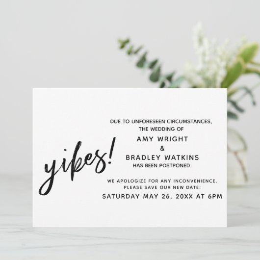 De uitgestelde aankondiging van de Humor van de br (Staand voorkant)