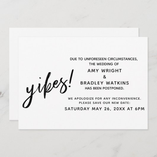 De uitgestelde aankondiging van de Humor van de br (Voorkant / Achterkant)