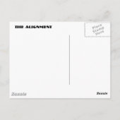 de uitlijning briefkaart (Achterkant)