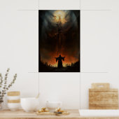 De Uitnodigende Vintage Kunst Poster Print Donker (Keuken)