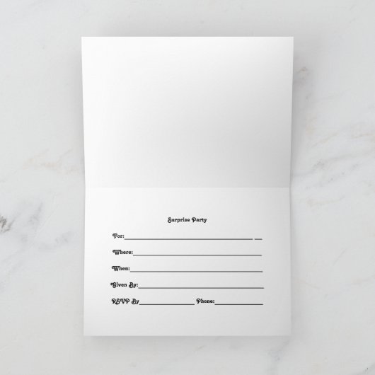 De Uitnodiging die van de Partij van de verrassing (Binnen)